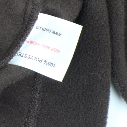 Isle Womens Brown Fleece Full Zip Basic Jacket Size XL