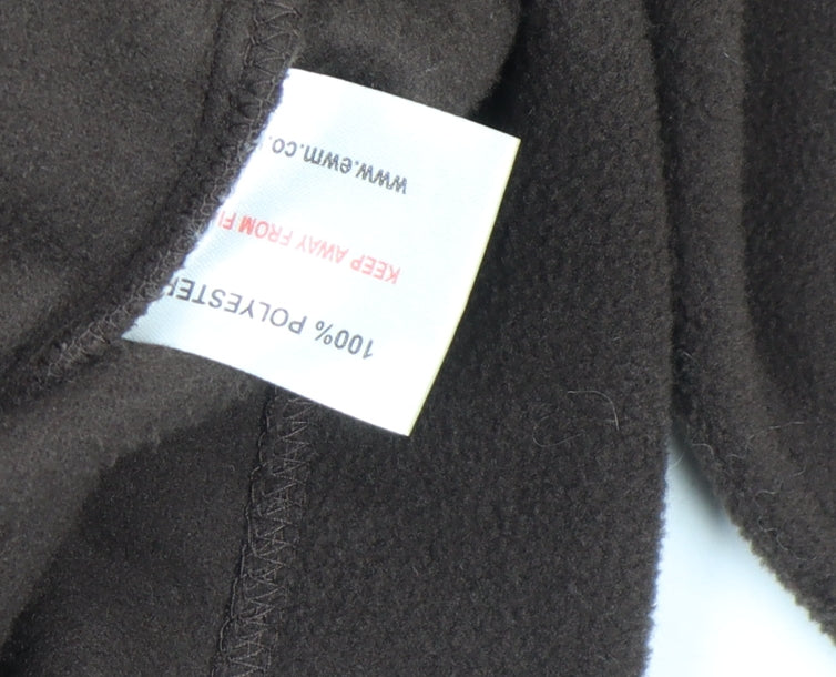 Isle Womens Brown Fleece Full Zip Basic Jacket Size XL