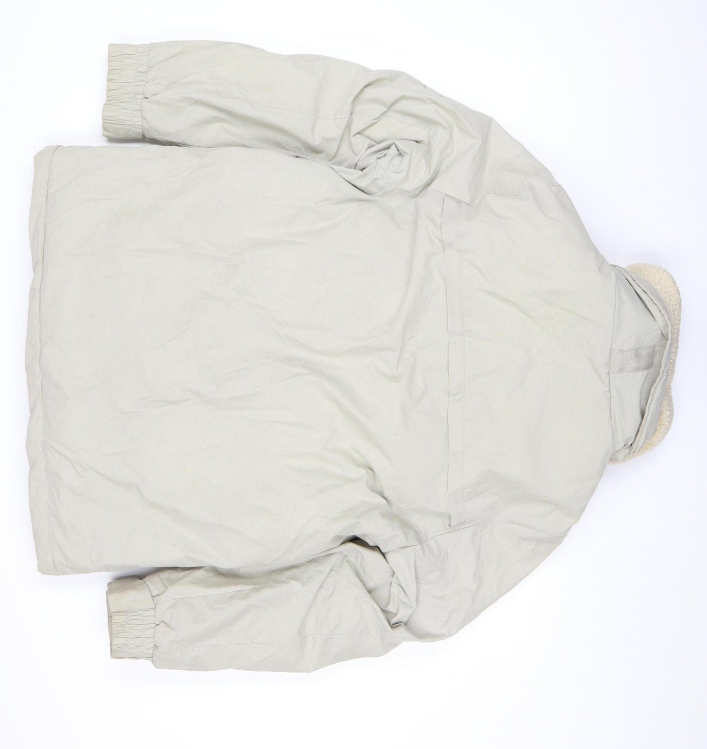 River Island Men Beige Parka Jacket M Cotton Blend Winter Coat