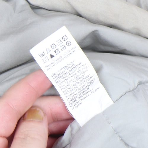 River Island Men Beige Parka Jacket M Cotton Blend Winter Coat