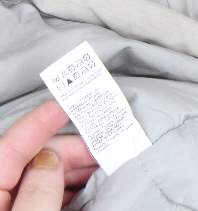 River Island Men Beige Parka Jacket M Cotton Blend Winter Coat