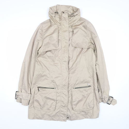 Antoni & Alison Women’s Beige Belted Parka Coat Size S