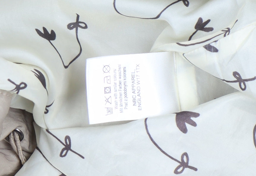 Antoni & Alison Women’s Beige Belted Parka Coat Size S