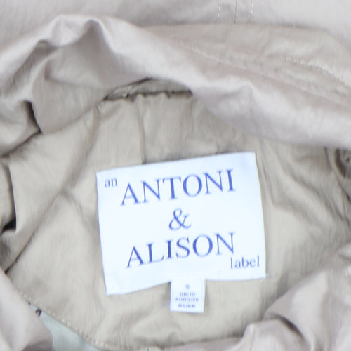 Antoni & Alison Women’s Beige Belted Parka Coat Size S