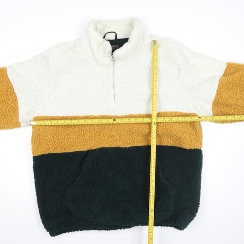 Primark Women’s Multicoloured 2XL Sherpa 1/4 Zip Pullover Sweatshirt