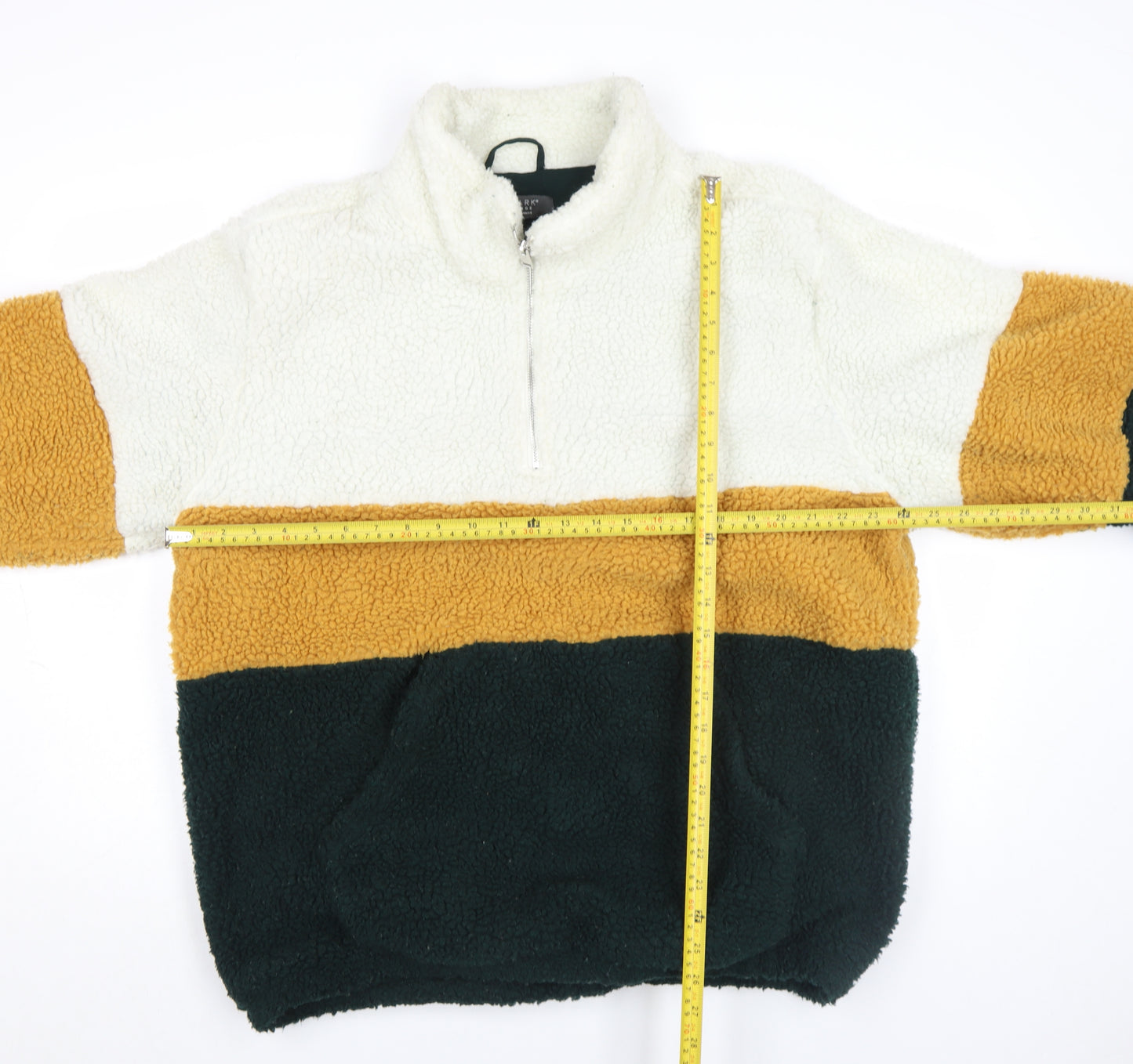 Primark Women’s Multicoloured 2XL Sherpa 1/4 Zip Pullover Sweatshirt