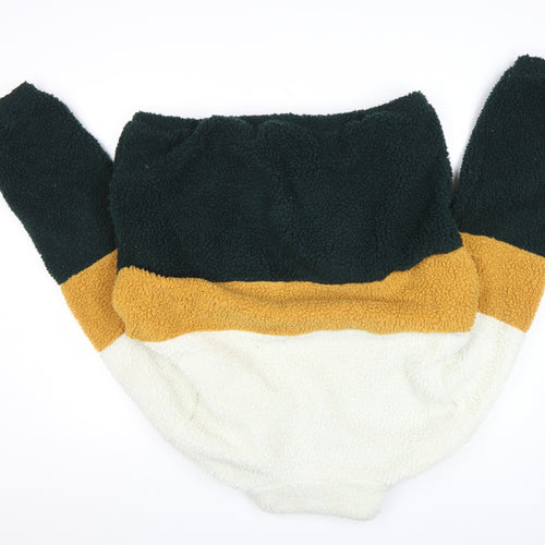 Primark Women’s Multicoloured 2XL Sherpa 1/4 Zip Pullover Sweatshirt