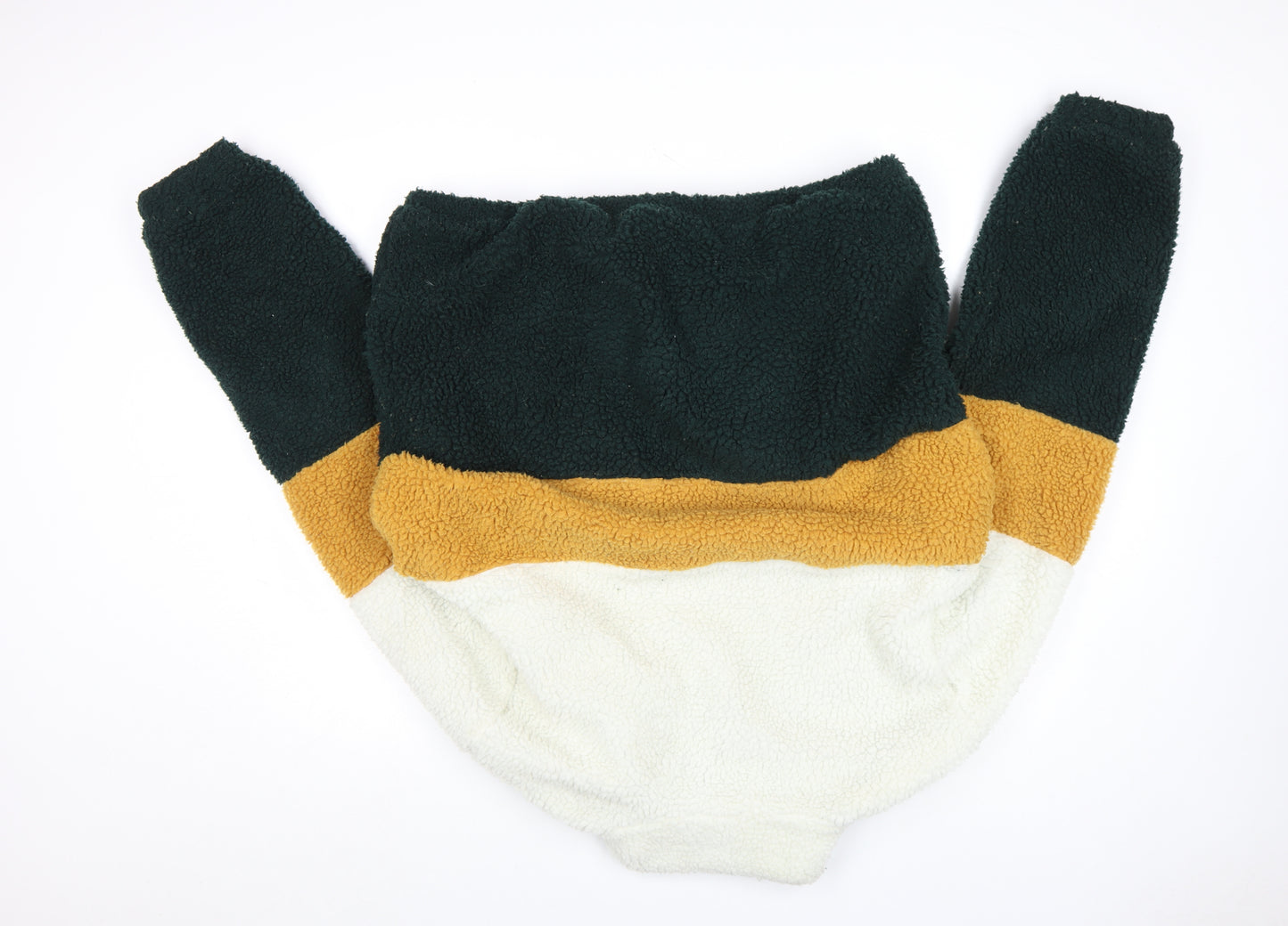 Primark Women’s Multicoloured 2XL Sherpa 1/4 Zip Pullover Sweatshirt