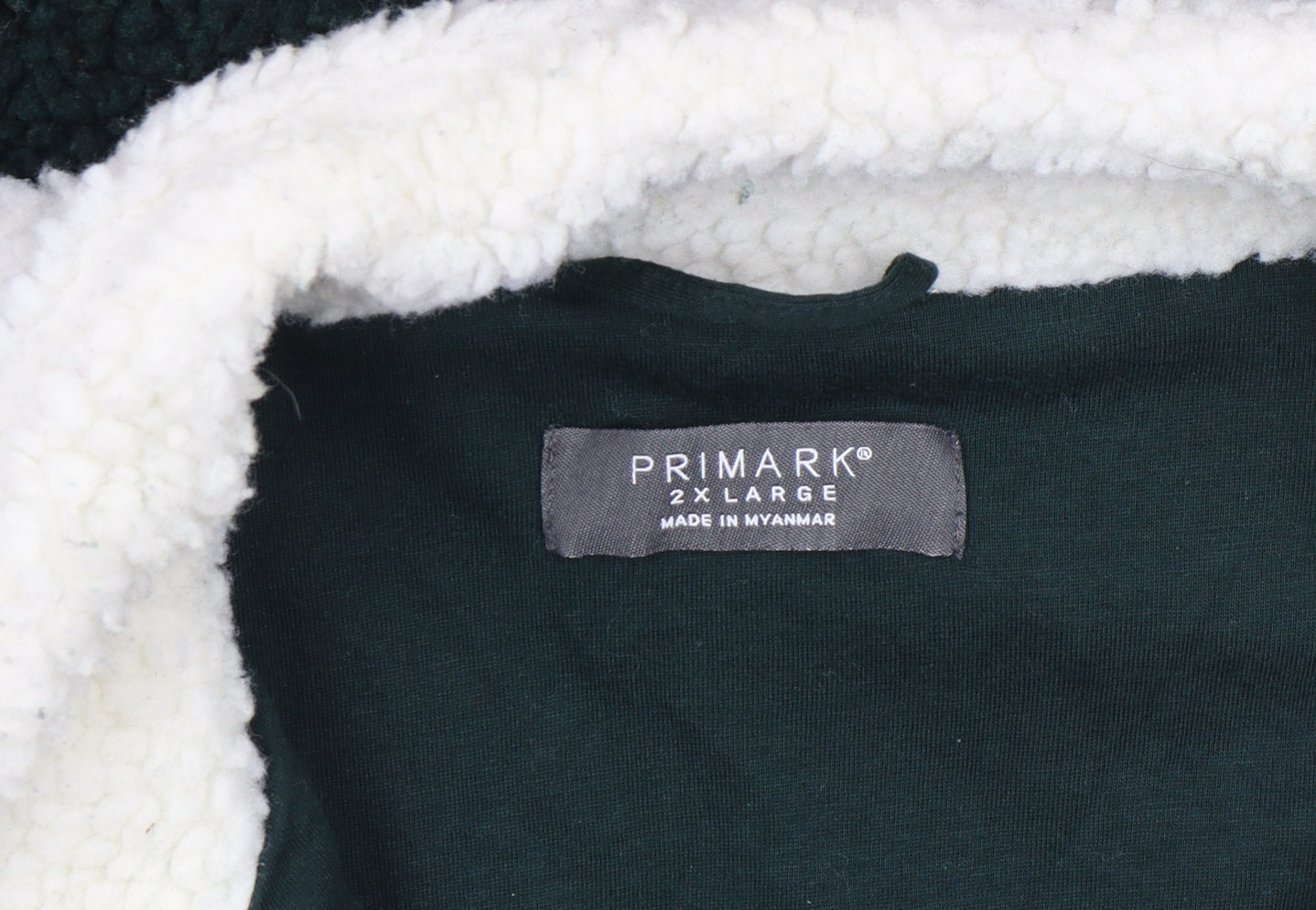 Primark Women’s Multicoloured 2XL Sherpa 1/4 Zip Pullover Sweatshirt