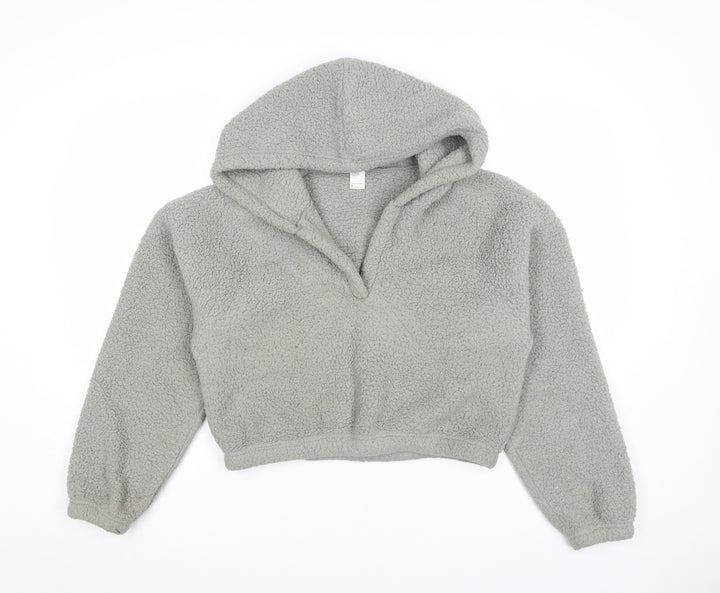Gilly Hicks Womens Grey Fleece Pullover Hoodie Size S