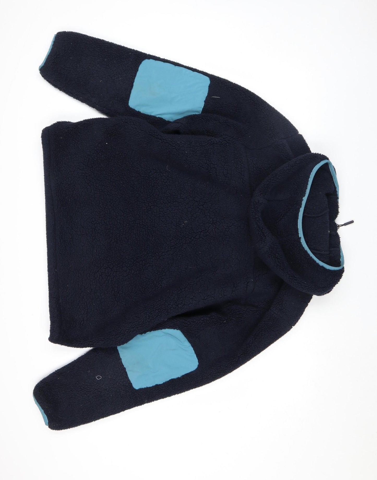 The North Face Men’s Blue Fleece Hoodie L 1/4 Zip Outdoor Pullover