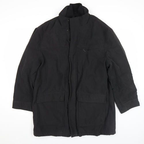 Thomas Nash Men's Black L Parka Jacket Polyester Nylon Lined