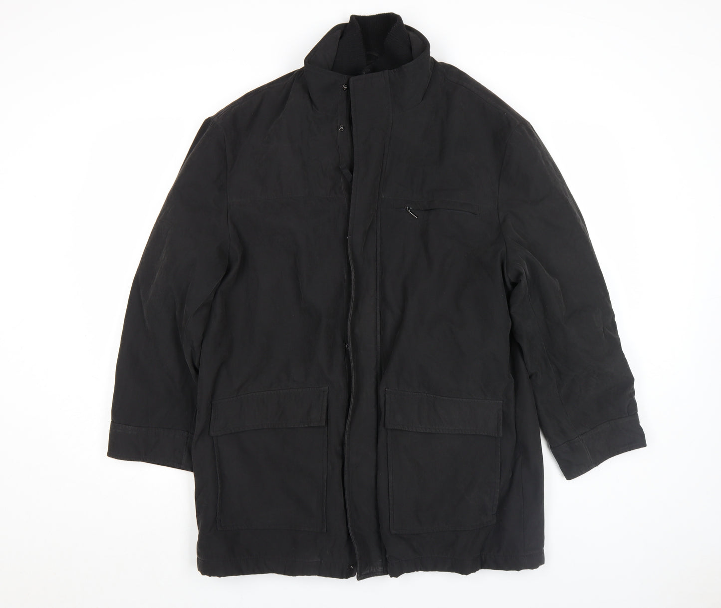 Thomas Nash Men's Black L Parka Jacket Polyester Nylon Lined
