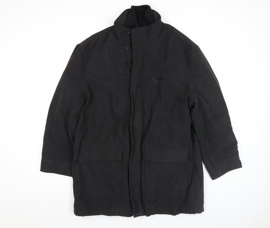 Thomas Nash Men's Black L Parka Jacket Polyester Nylon Lined