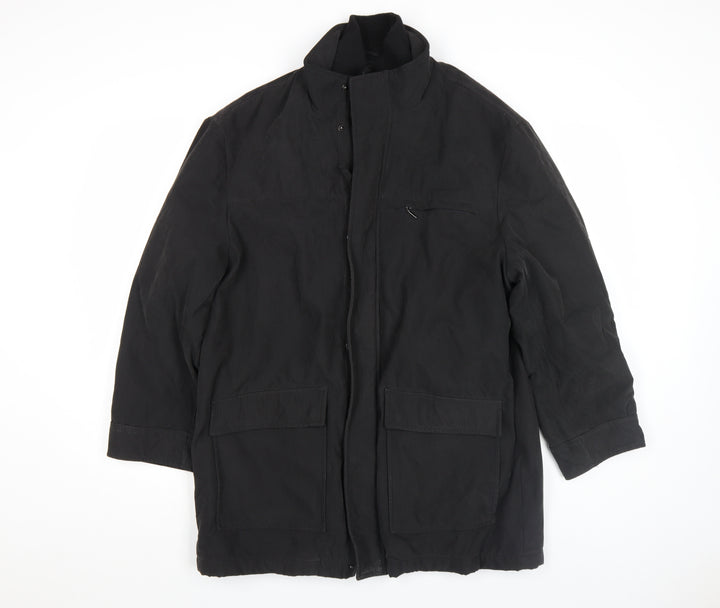 Thomas Nash Men's Black L Parka Jacket Polyester Nylon Lined