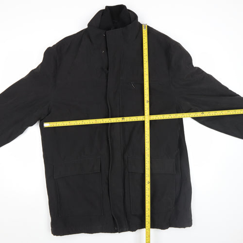 Thomas Nash Men's Black L Parka Jacket Polyester Nylon Lined