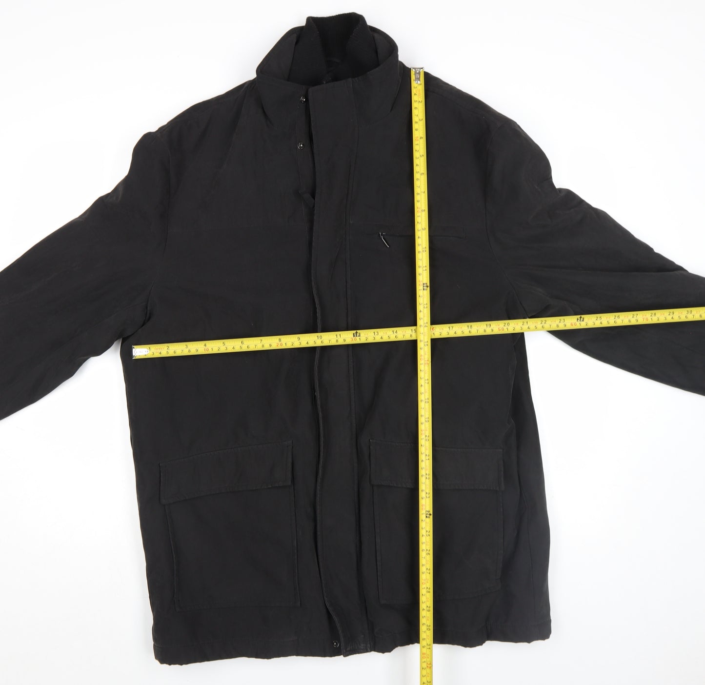 Thomas Nash Men's Black L Parka Jacket Polyester Nylon Lined