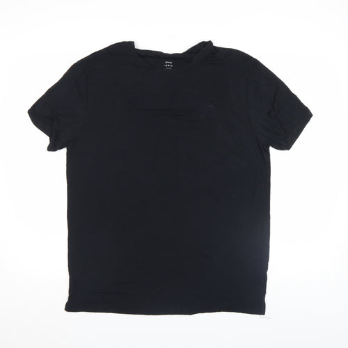 John Lewis & Partners Women's Black Modal Rich Short Sleeve T-Shirt M