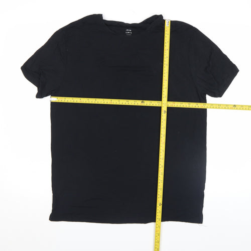 John Lewis & Partners Women's Black Modal Rich Short Sleeve T-Shirt M
