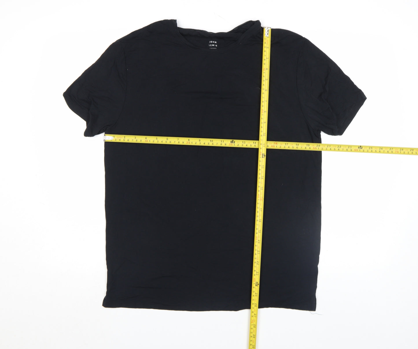 John Lewis & Partners Women's Black Modal Rich Short Sleeve T-Shirt M