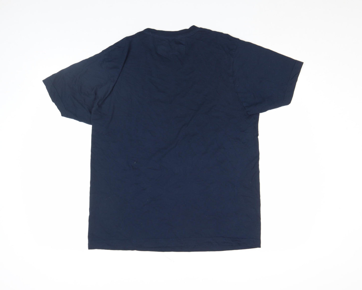 DKNY Men's Blue Cotton Crew Neck Short Sleeve T-Shirt Size L