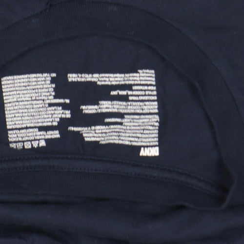 DKNY Men's Blue Cotton Crew Neck Short Sleeve T-Shirt Size L