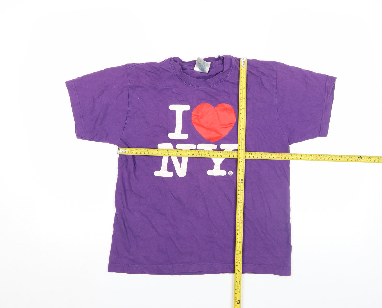 I Love NY Women’s Purple Cotton Short Sleeve T-Shirt Size S