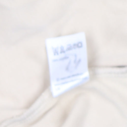 Whistles Womens Beige T-Shirt Size L Short Sleeve Cotton Basic Top