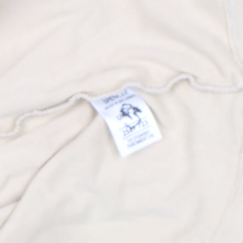 Whistles Womens Beige T-Shirt Size L Short Sleeve Cotton Basic Top