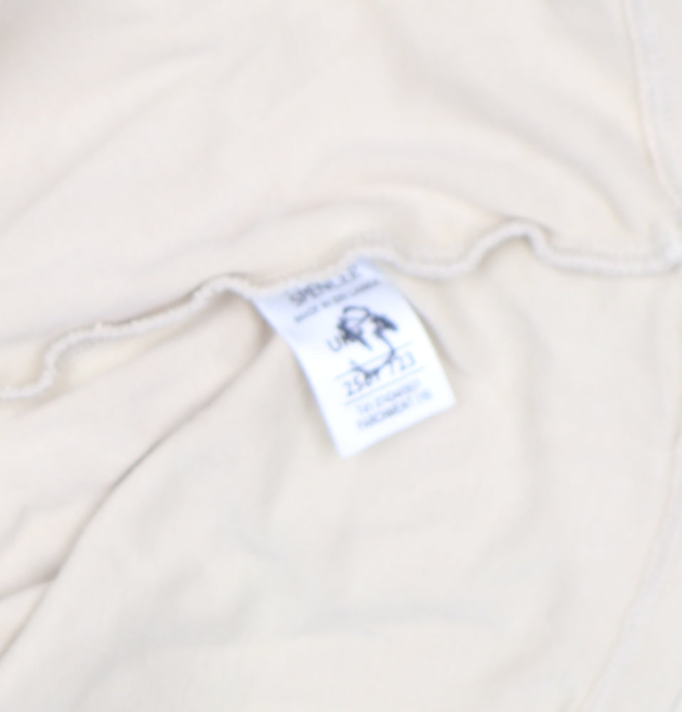 Whistles Womens Beige T-Shirt Size L Short Sleeve Cotton Basic Top