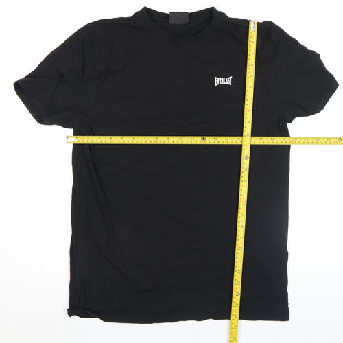 Everlast Men's Black Crew Neck Short Sleeve Cotton T-Shirt M