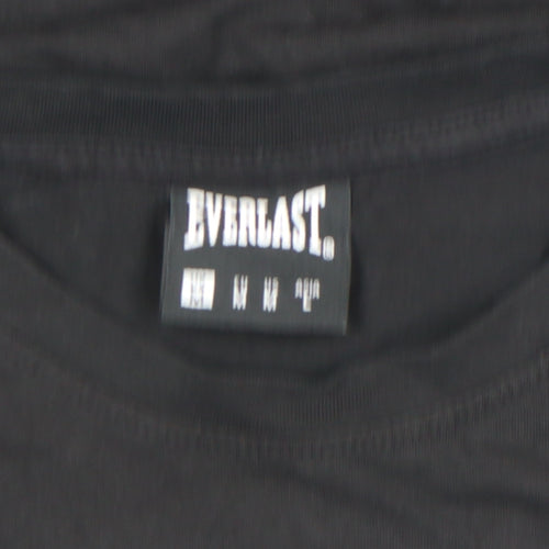 Everlast Men's Black Crew Neck Short Sleeve Cotton T-Shirt M