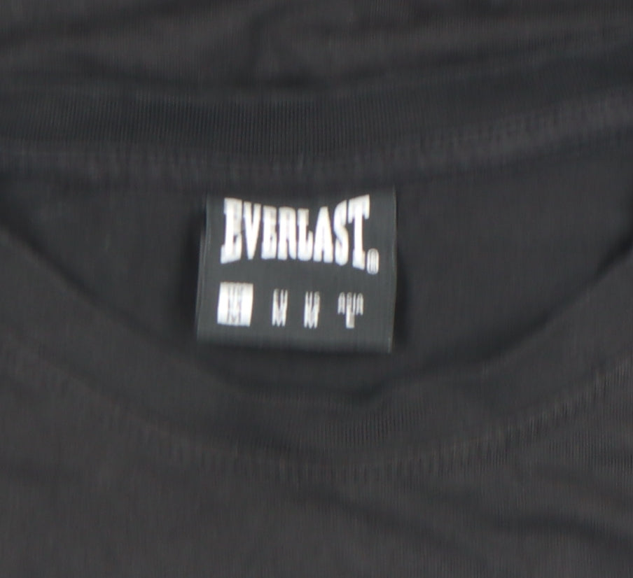 Everlast Men's Black Crew Neck Short Sleeve Cotton T-Shirt M