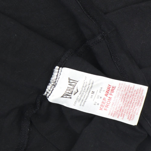 Everlast Men's Black Crew Neck Short Sleeve Cotton T-Shirt M