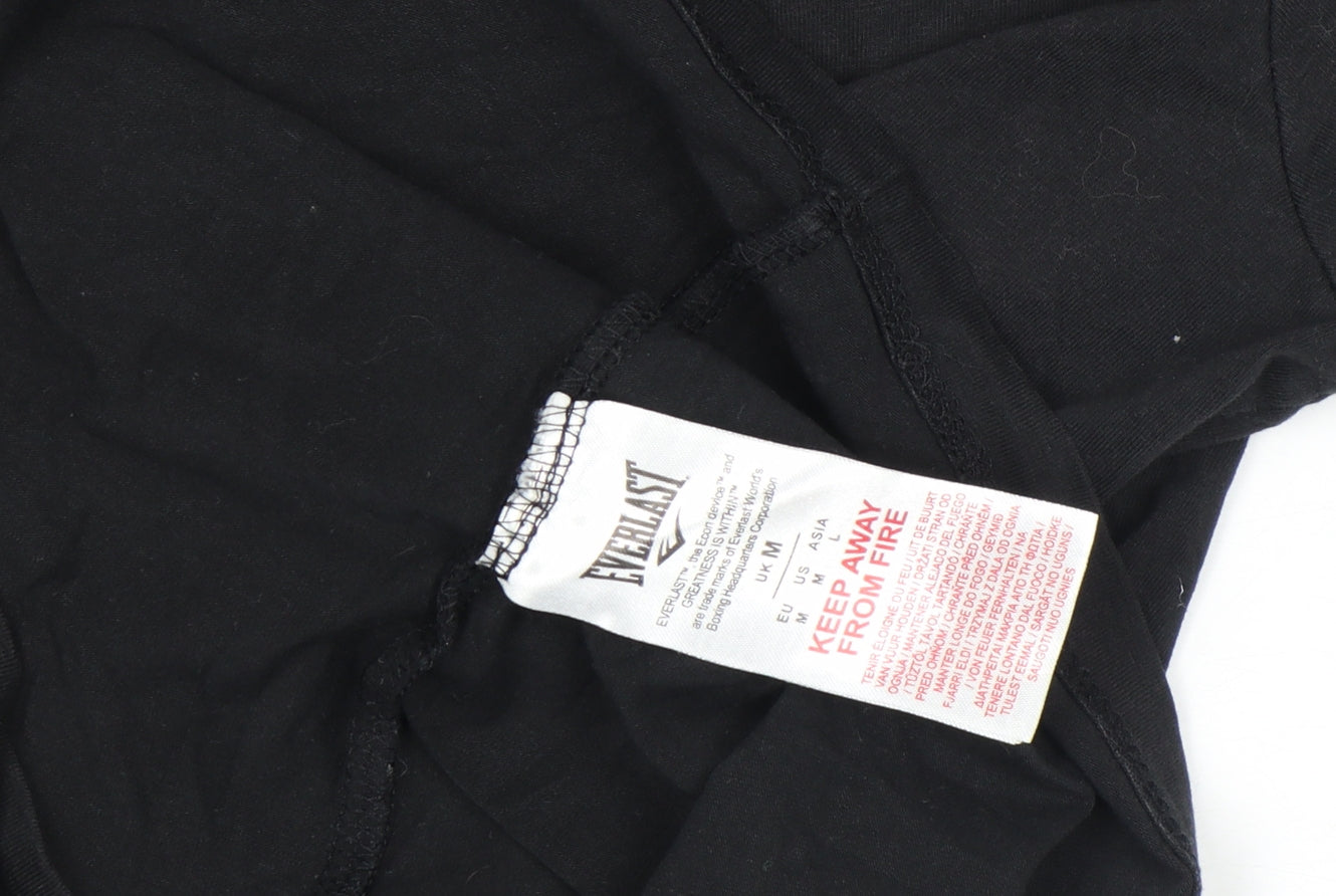 Everlast Men's Black Crew Neck Short Sleeve Cotton T-Shirt M