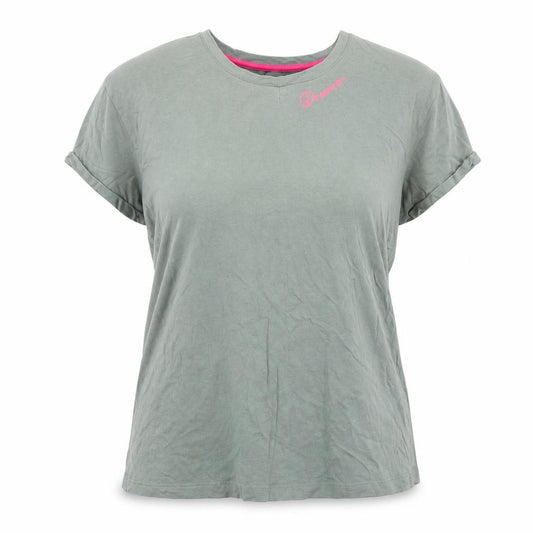 Front view of Marks & Spencer Women's Green Cotton Basic T-Shirt, size 14