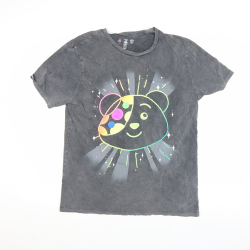 George Women’s Black Pudsey Bear Charity T-Shirt Size M 100% Cotton