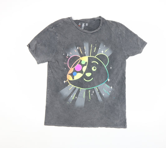 George Women’s Black Pudsey Bear Charity T-Shirt Size M 100% Cotton