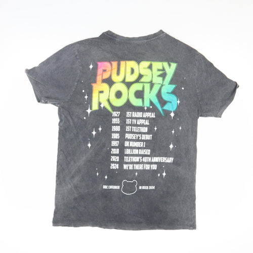George Women’s Black Pudsey Bear Charity T-Shirt Size M 100% Cotton