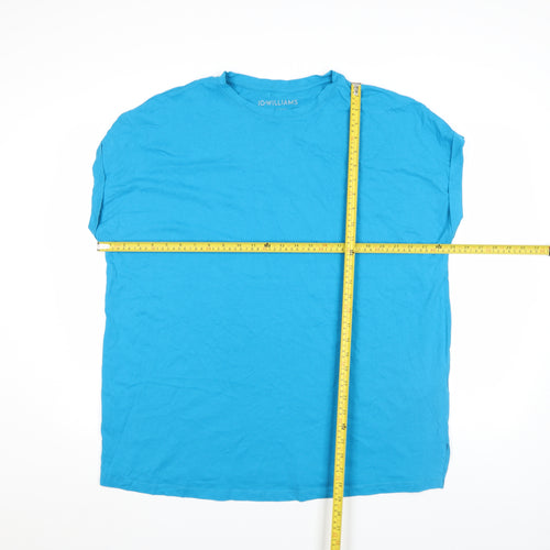 JD Williams Women Blue Size 20 Basic Cotton Crew Neck T-Shirt