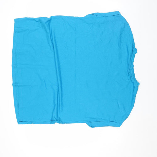 JD Williams Women Blue Size 20 Basic Cotton Crew Neck T-Shirt