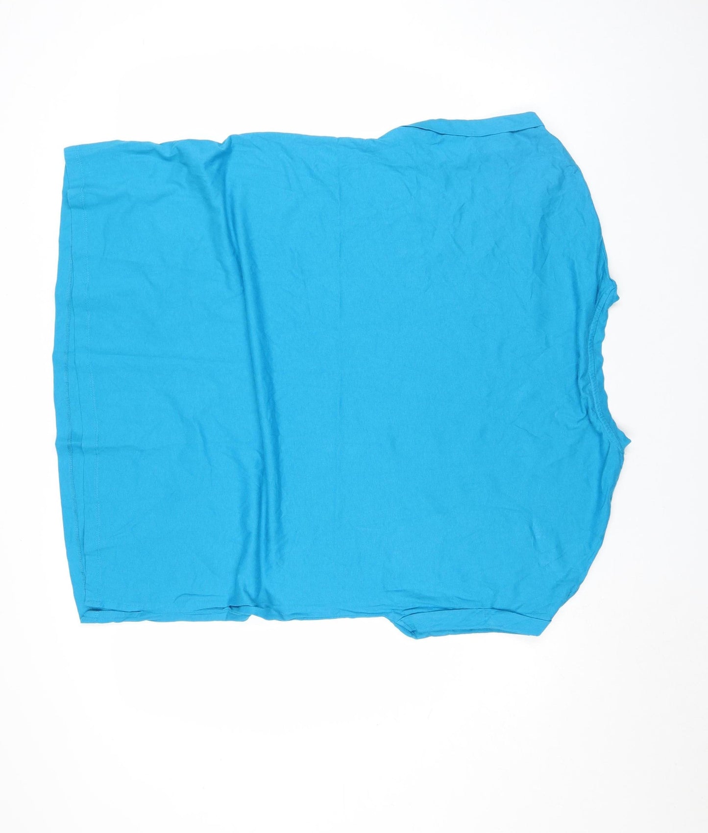 JD Williams Women Blue Size 20 Basic Cotton Crew Neck T-Shirt