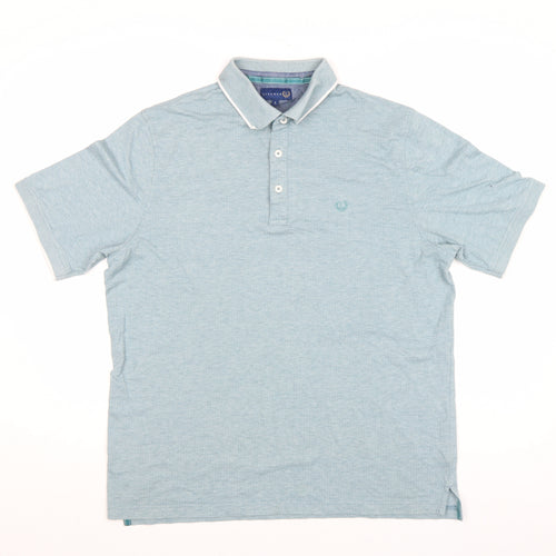 Fred Perry Men’s Blue Cotton Polo Shirt Size M Regular Fit
