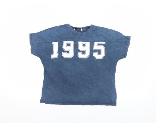George Girls Blue 6-7 Years Cropped 1995 Graphic T-Shirt