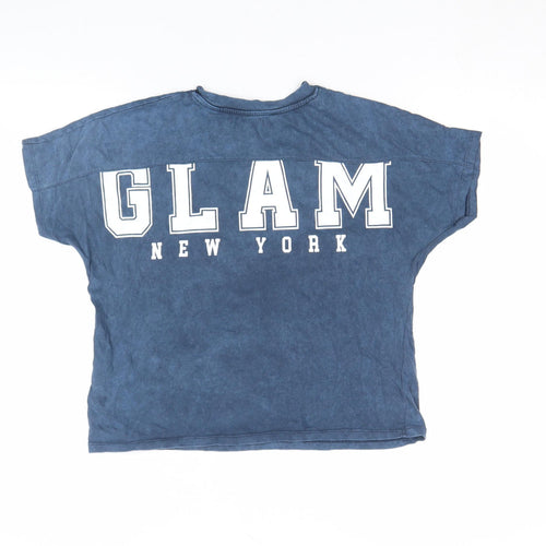 George Girls Blue 6-7 Years Cropped 1995 Graphic T-Shirt