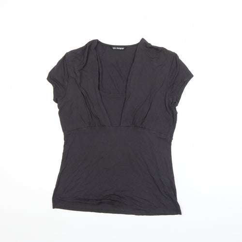 Marks and Spencer Women’s Black Short Sleeve V-Neck Jersey Blouse Size M