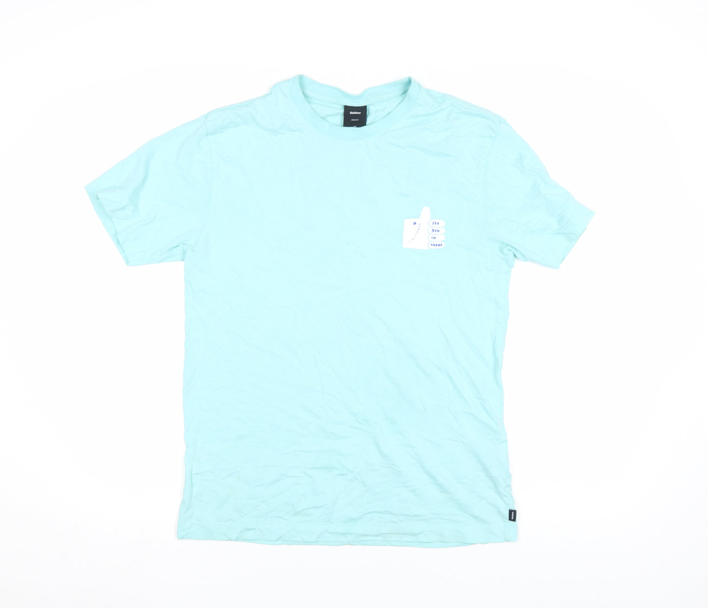 Finisterre Men's Blue Organic Cotton Graphic Print T-Shirt XS