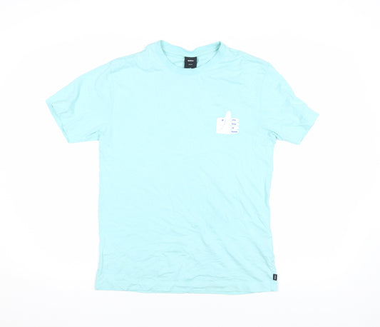 Finisterre Men's Blue Organic Cotton Graphic Print T-Shirt XS