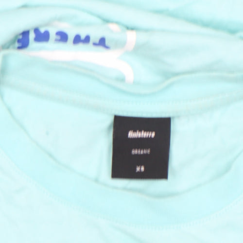 Finisterre Men's Blue Organic Cotton Graphic Print T-Shirt XS