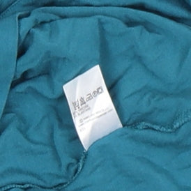 Marks and Spencer Women’s Teal 3/4 Sleeve V-Neck Cotton Top UK 20